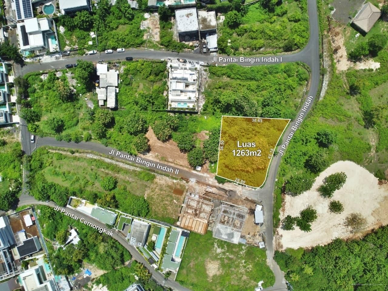 Tanah ocean view pantai bingin pecatu