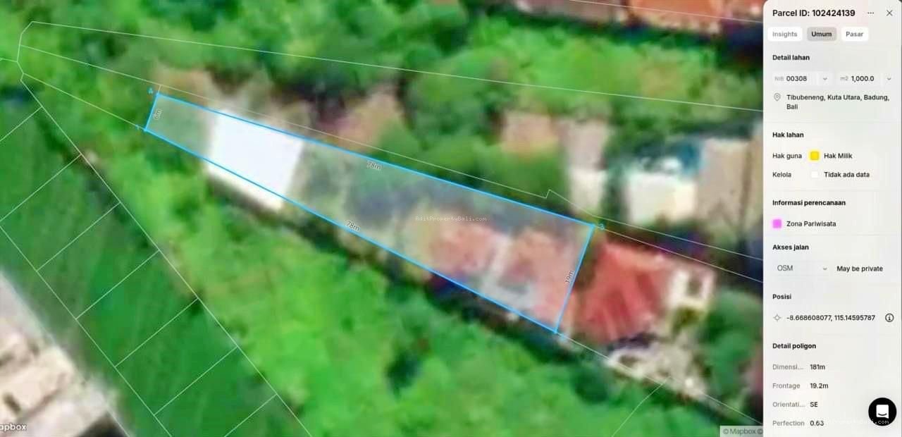 Tanah murah berawa canggu