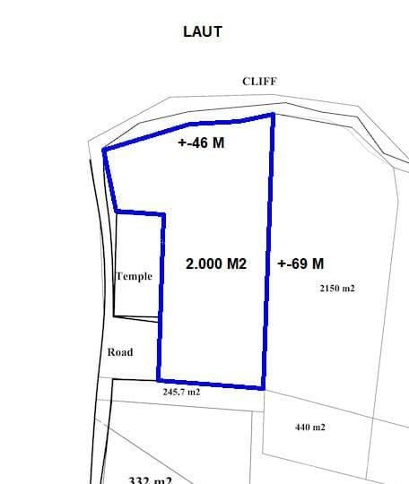 Tanah tebing pecatu kuta selatan