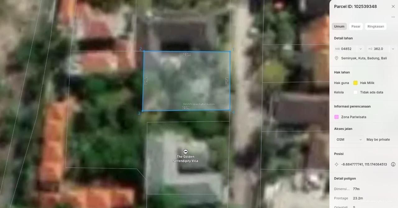 Tanah Dewi saraswati seminyak