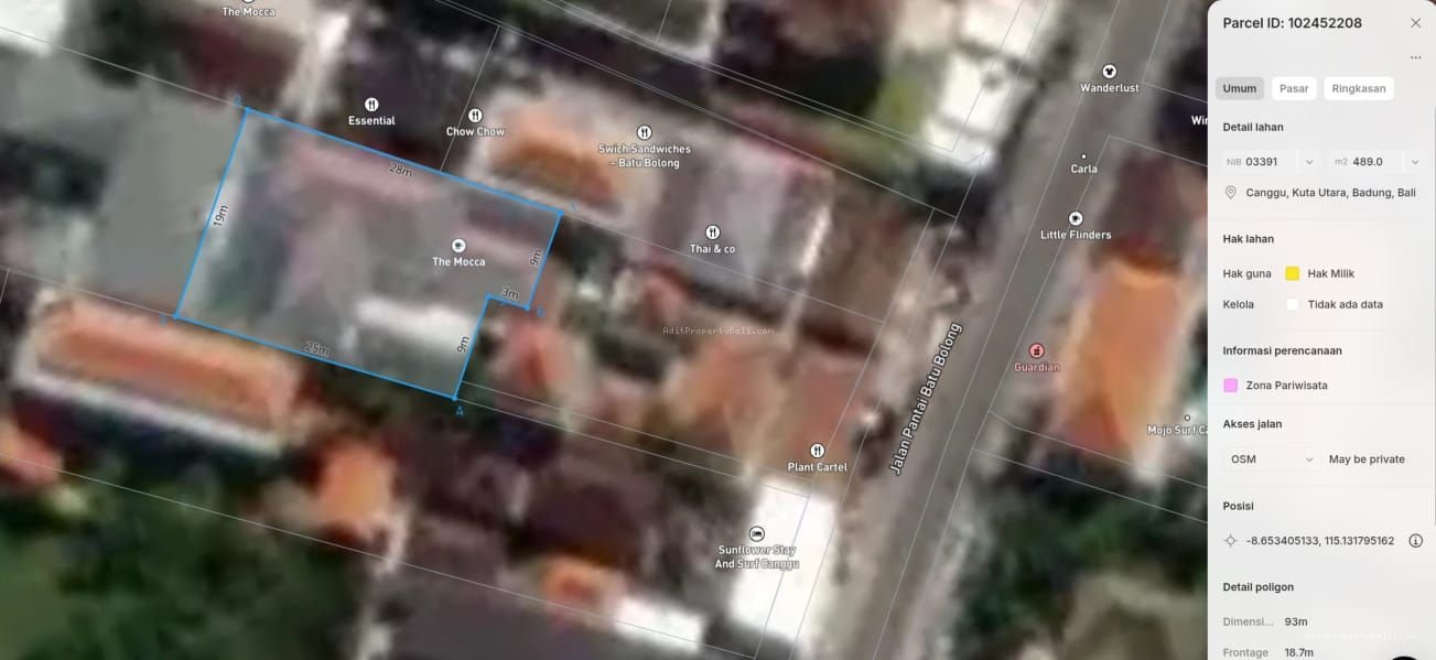 Tanah Raya pantai batubolong canggu