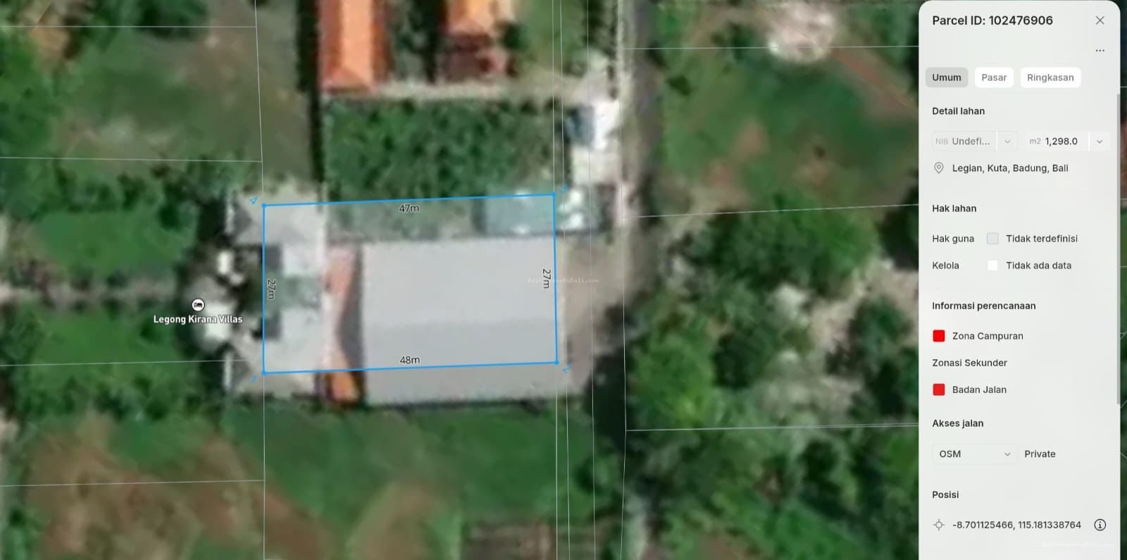 Tanah Nakula Seminyak Badung