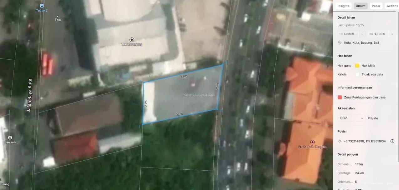 Tanah Bypass Ngurah Rai Kuta Badung Bali