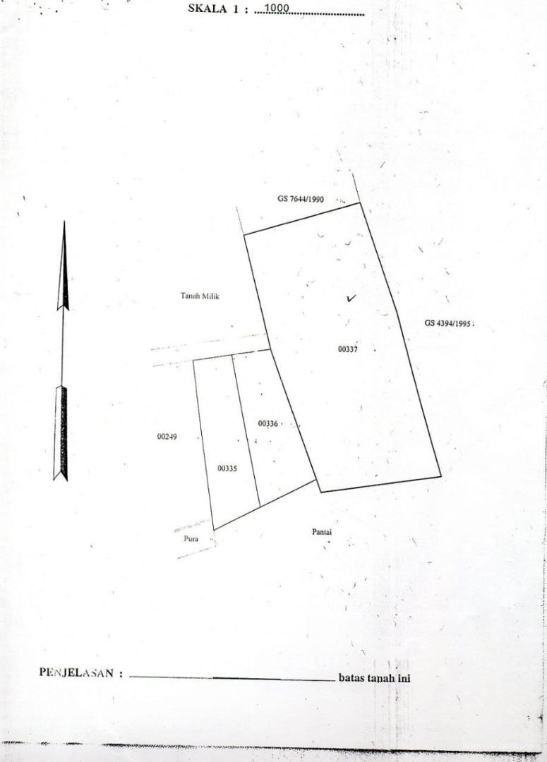 Tanah Beach front pantai pandawa jimbaran