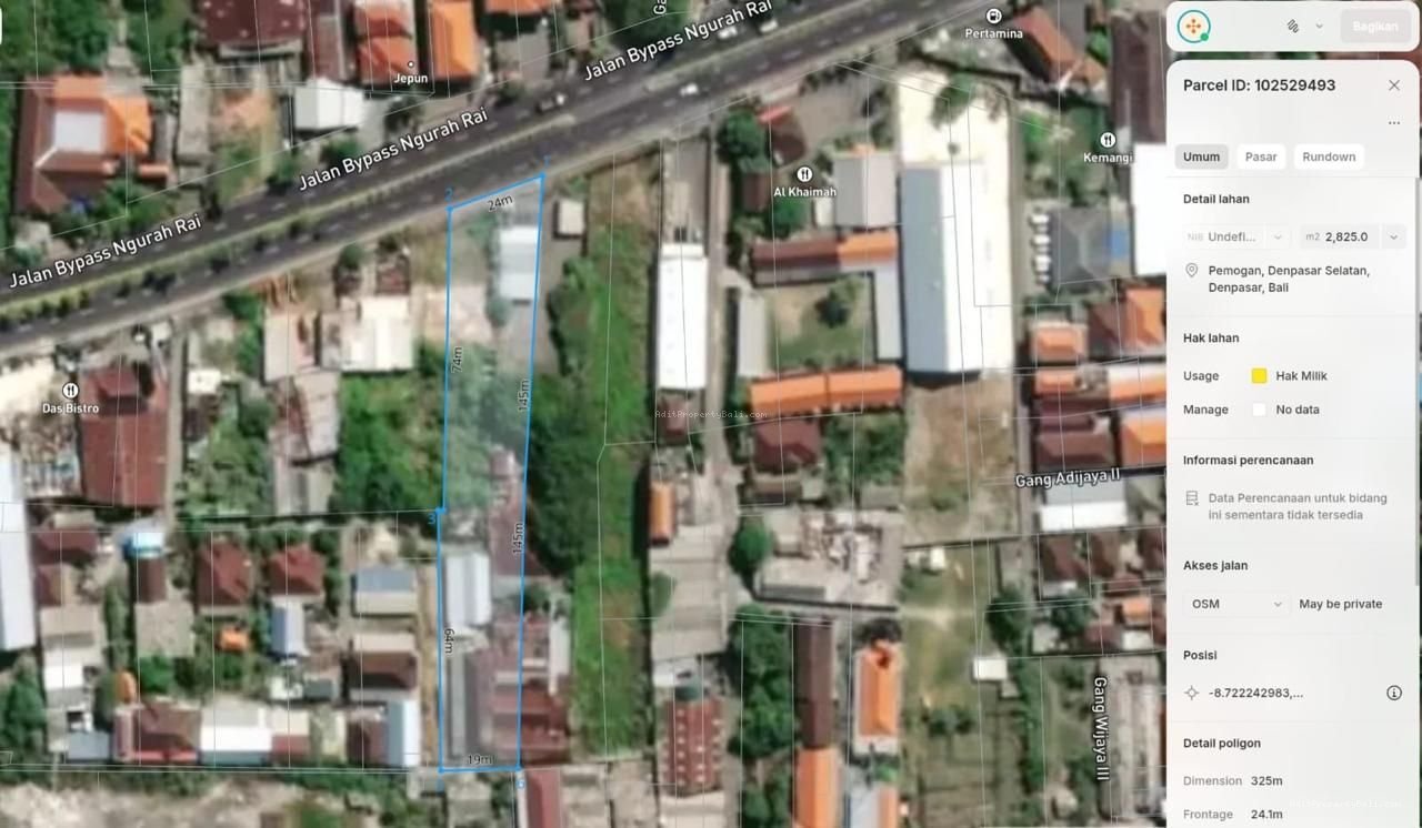 Tanah Strategis Daerah By Pass Ngurah Rai