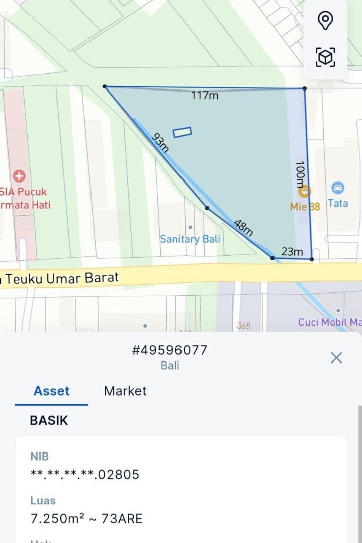 Tanah Teuku Umar Barat Denpasar Bali