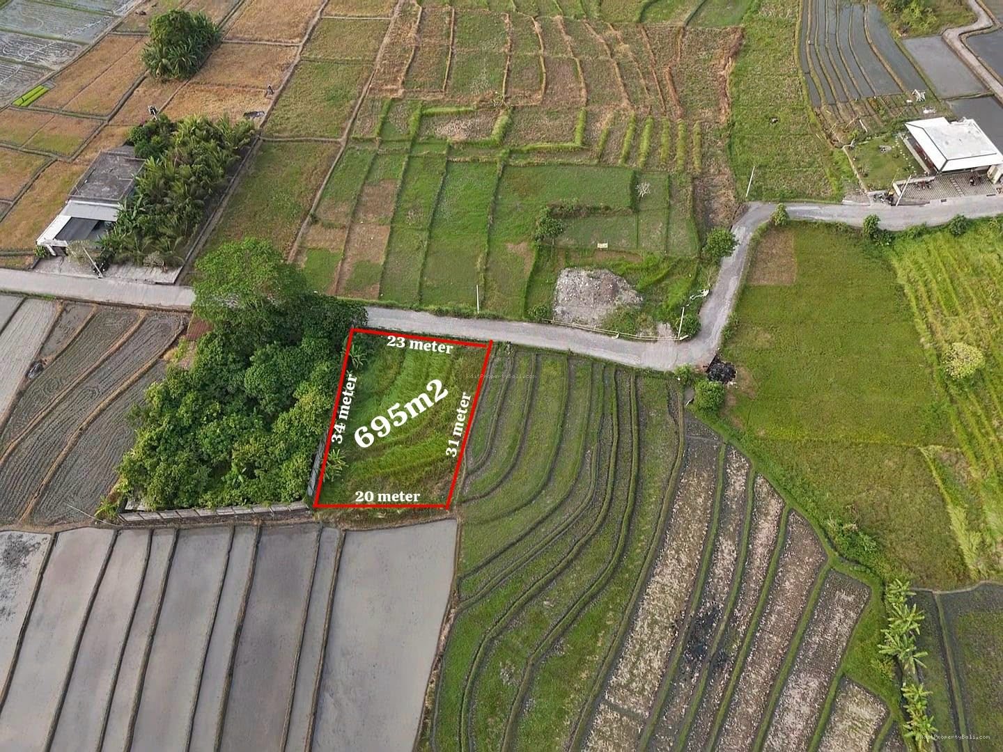 Tanah view sawah pantai nyanyi tabanan