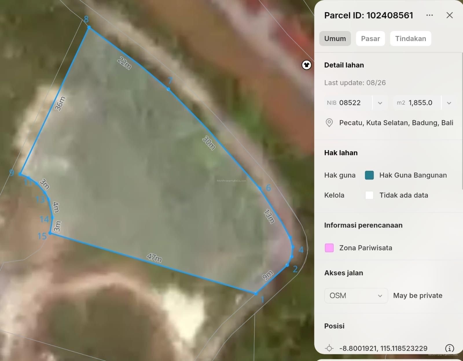 Tanah pantai dreamland pecatu bali